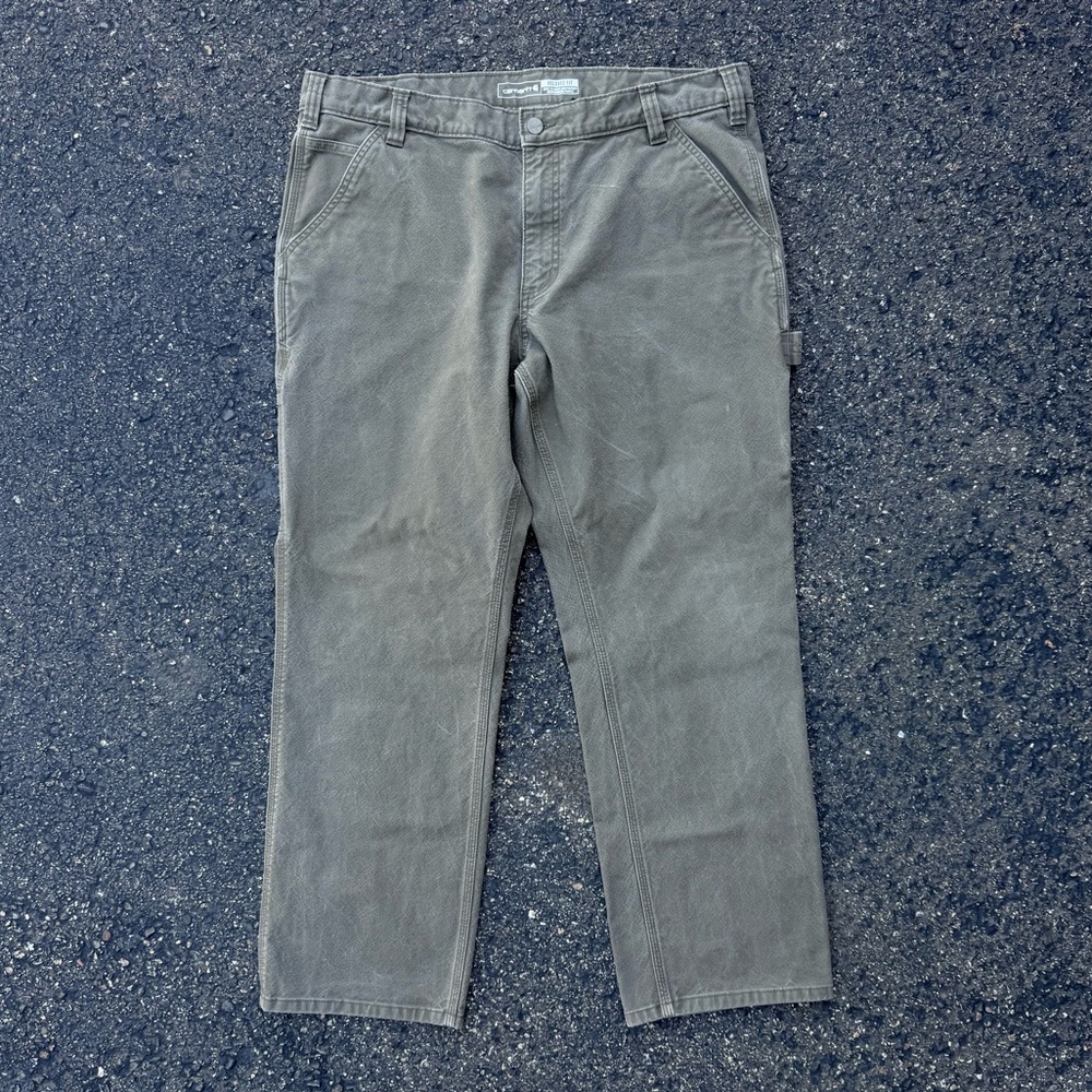 Carhartt Men’s Relaxed Fit Work Pants Faded Green size 38x 30
